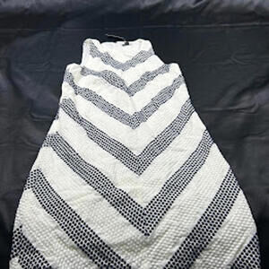 Ann Taylor WOMENS white and navy stripped tank top style midi dress